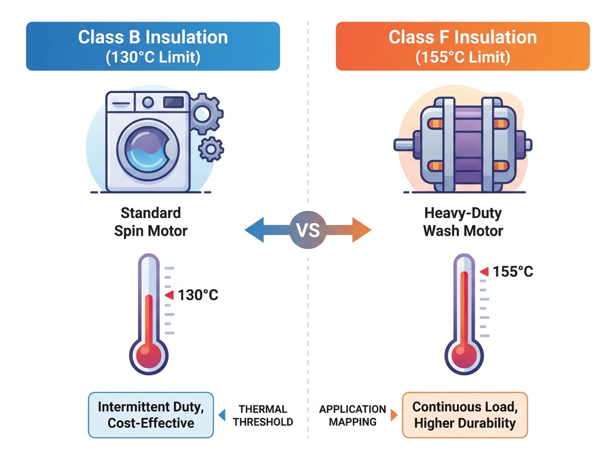Washing machine motor insulation comparison