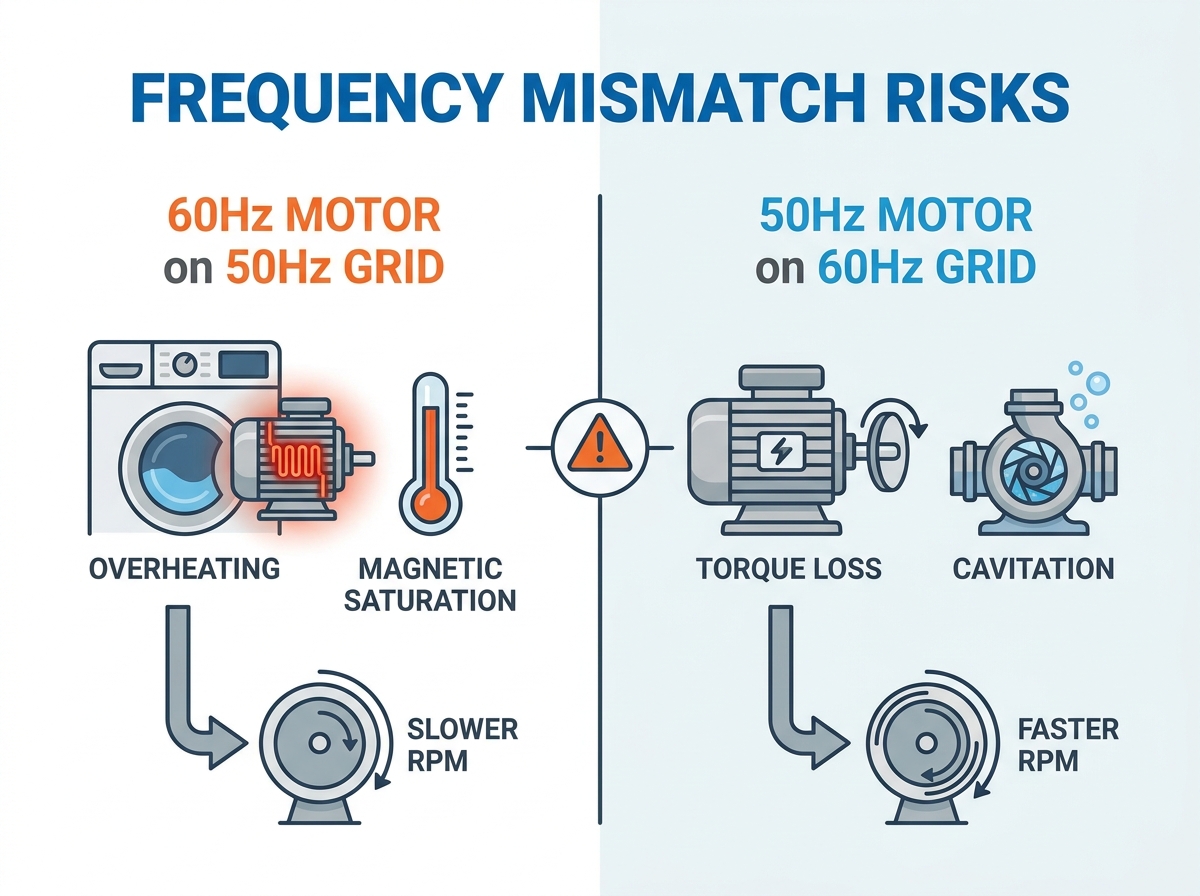 Washing Machine Wash Motors Frequency Comparison